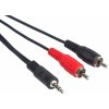 PremiumCord kabel Jack 3.5mm - 2xCINCH, M/ M, 1, 5m kjackcin015