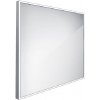 Nimco Zrkadlá - Zrkadlo s LED osvetlením, 60x60 cm, hliník ZP 13066
