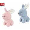 Mini Club zajačik plyšový 17 cm sediaci - mix farieb (modrá, ružová)