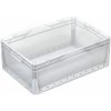 Surplus Systems Eurobox s plnou stenou, transparentný, 42 l, 600 x 400 x 220 mm