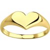 Nefertitis 21905 Strieborný prsteň dámsky pozlátený SRDCE NF57689 - 51 mm (US 6), 1,68 g