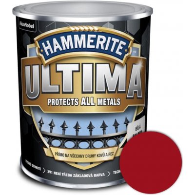 HAMMERITE ULTIMA 3v1 Červená RAL3003 matná,0.75L