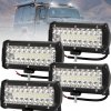 4x LED pracovné svetlo panel 400W CREE 12V 24V COMBO