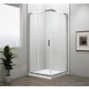 Polysan Easy Line - Sprchová zástena 90x90 cm, hliník/číre sklo EL5115
