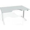 Hobis Pracovný stôl Motion Ergo, ZO, 2S, 160x70,5-120,5x90 cm, sivá/biela
