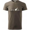 EKG akustická gitara - Klasické pánske tričko vyššej gramáže - 4XL ( Army )
