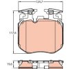 TRW Sada brzdových platničiek kotúčovej brzdy GDB2147