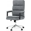 Autronic - Křeslo kancelářské, šedá látka, kříž kov chromový, houpací mechanismus, čalouněné područky - KA-D8204 GREY2