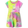 Kugo dievčenské šaty TM7216 tyrkysová/ žltá/ ružová