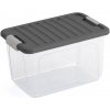 KIS W BOX S 15L 38x25x23cm transparentný/sivé veko