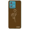 Picasee silikónový prehľadný obal pre Motorola Edge 40 Neo - Brown flowers