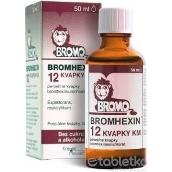 Bromhexin 12 kvapky KM gtt.por.1 x 50 ml