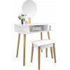 Shabby Chic PHO5803 so zrkadlom a stoličkou biely