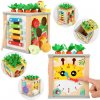 LEAN TOYS Drevená vzdelávacia kocka 5v1