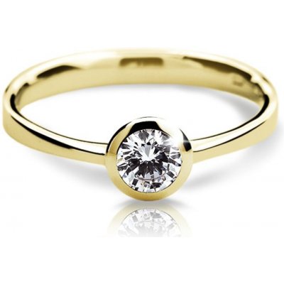 Danfil zlatý zásnubný prsteň DF1883 žlté zlato s diamantom