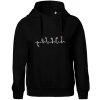 Moto EKG radenie - Oversized mikina dámská Moon - kratšia + širšia - XL ( Čierna )