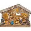 LED vianočný betlehem drevený, 19 cm, 3Vianočný betlehem, 5 LED, 26x19cm DCWW14