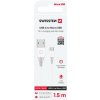 Swissten kabel USB / Micro USB 1,5 m, bílý 71504300