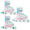 Raven Princess 3v1 MINT/PINK detské kolieskové korčule - EU 30-33