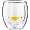 Dvoustěnná skleněná sklenice Kačenka 260ml.