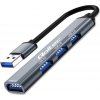 Qoltec Hub adaptér USB 3.0 4w1 | USB 3.0 | 3x USB 2.0