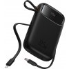 Baseus – Qpow Pro+ – powerbanka, Lightning, 2× USB-C, USB, 22,5 W, 20000 mAh, kábel USB-C, 30 cm – čierna