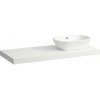 Laufen Lani - Doska pod umývadlo, 118 cm, výrez vpravo, matná biela H4046731122601