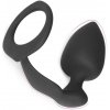 Stimulátor prostaty Black Big Prostate Anal Plug & Cock Ring
