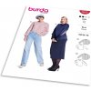 Strih Burda 5685 - Blúzka so skladmi, blúzka s prestrihmi na rukávoch