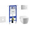 GEBERIT - Duofix Modul na závesné WC s tlačidlom Sigma01, lesklý chróm + Tece One - sprchovacia toaleta a doska, Rimless, SoftClose 111.355.00.5 NT2