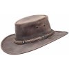Klobúk austrálsky kožený Barmah Hats Squashy Bronco - svetlo hnedý, M