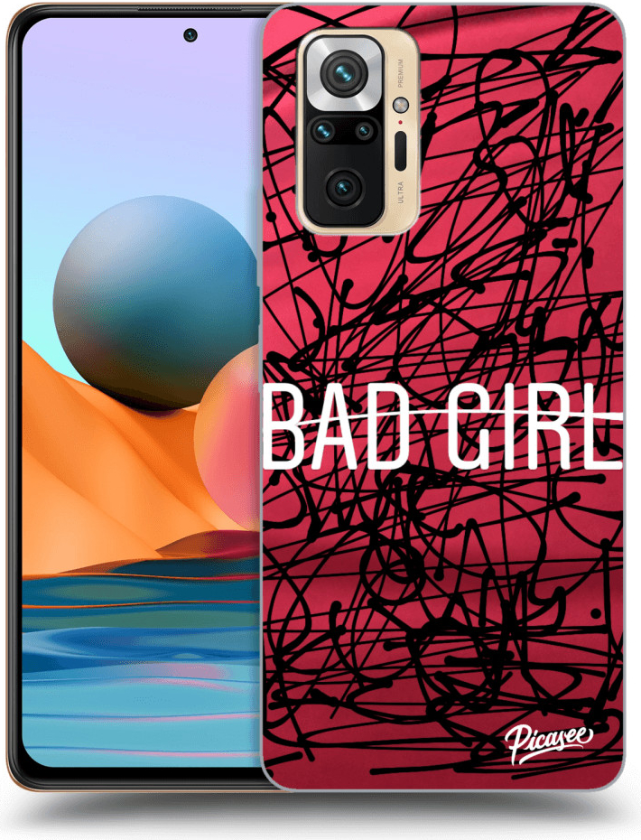 Púzdro Picasee silikónové Xiaomi Redmi Note 10 Pro - Bad girl čierne