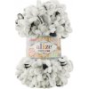 Alize Puffy Fine color 7646 Bielo čierna