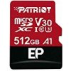Patriot V30 A1/micro SDXC/512GB/UHS-I U3 / Class 10/+ Adaptér, PEF512GEP31MCX