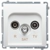 Zásuvka TV/R/SAT priebežná 10dB (SS) biela SIMON Basic (simon)