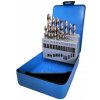 XTLINE XT34019 sada vybrusovaných vrtákov do kovu HSS-G 19 dielov 1-10 mm kovový box