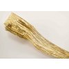 Lurexová stuha - mačkaný efekt - drôtik na okraji - zlatá - šírka 4 cm