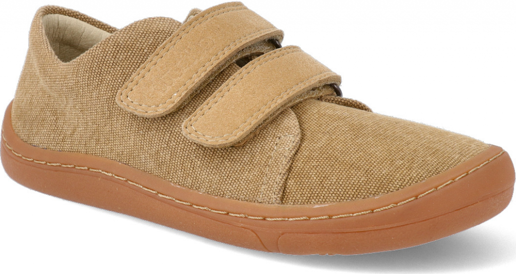 Froddo Barefoot tenisky BF Vegan Velcro Beige béžové