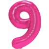 Party Tmavoružový narodeninový balón číslo 9, 100 cm