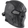 Airsoft maska Wosport Blooded Skull, čierna