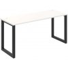 Hobis Pracovný stôl UNI O, 160x75,5x60 cm, biela/čierna