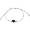 Náramok shamballa minerálna korálka - 1 ks 4 ametyst