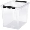 Úložný box, plastový, 52 litrov, čierne úchytky, SMARTSTORE 