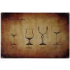 Ceduľa Wine Glasses 30cm x 20cm Plechová tabuľa