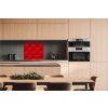 DIMEX | Dibond doska za kuchynskú linku | DBW-06060-070 Červený poťah | 60 x 60 cm + Dibond obkladová doska Dimex do kuchyne Červený poťah v rozmere 60 x 60 cm + lepidlo zadarmo