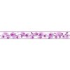 Samolepiaca bordúra D58-030-4, rozmer 5 m x 5,8 cm, kvety orchideí fialové, IMPOL TRADE