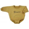 Dojčenské teplákové body baggy Koala Dreamer horčicová 62 (3-6m)