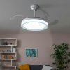 Stropný ventilátor s LED svetlom a 4 výsuvnými lopatkami Blalefan InnovaGoods Biela 72 W Ø49,5-104 cm