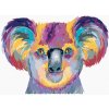 Diamondi Diamantové maľovanie FAREBNÁ KOALA NA BIELOM POZADÍ 40 x 50 cm vypnuté plátno na rám