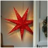 Solight LED vianočná hviezda červená 60 cm 20x LED 2x AA